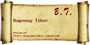 Bagossy Tibor névjegykártya